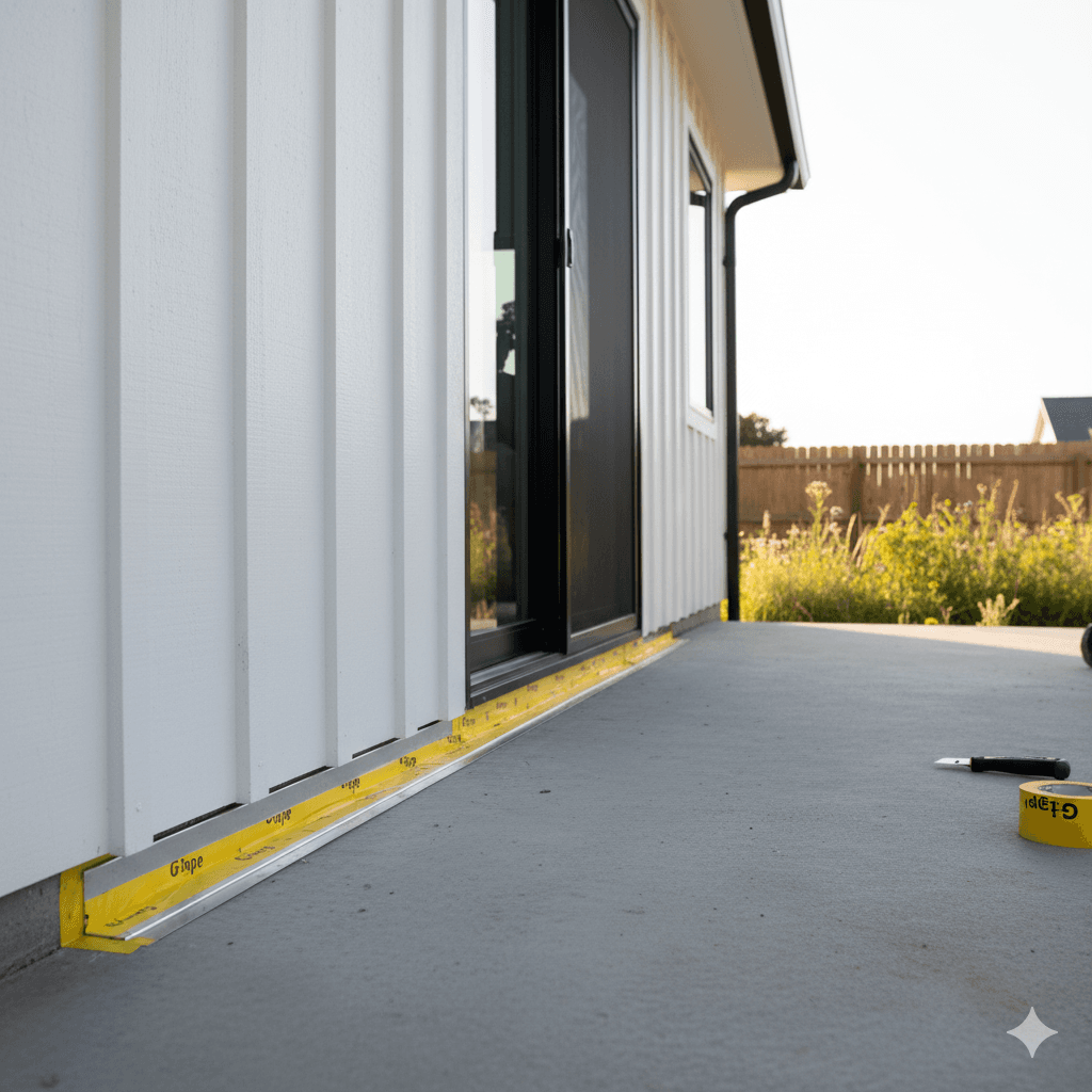 Deck ledger board flashing repair in Oxford Connecticut